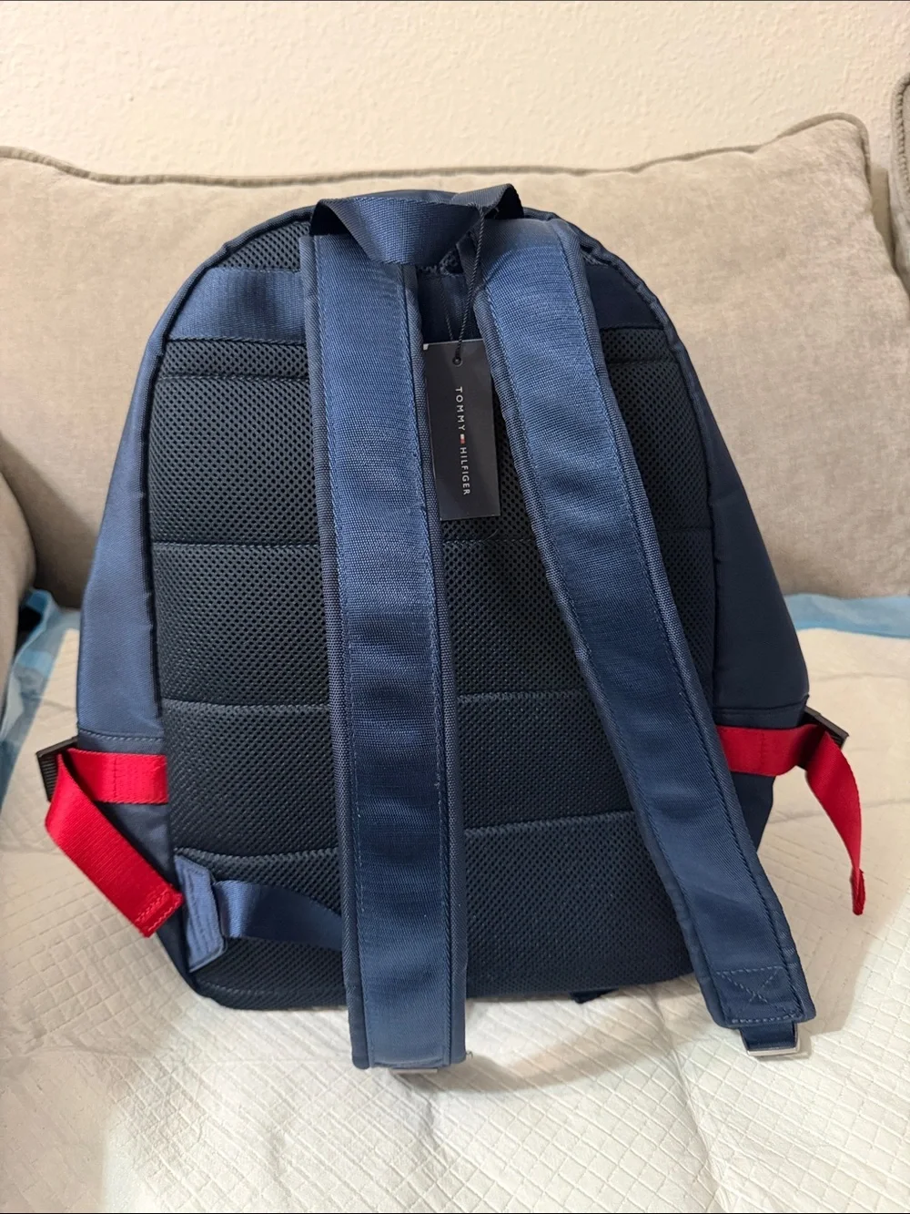 Tommy Hilfiger Navy Backpack with Red Accents